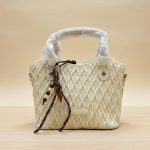 Cream Woven Textured Tote - Image 3
