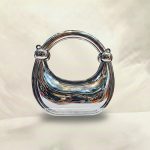 Polished Chrome Circular Handle Clutch